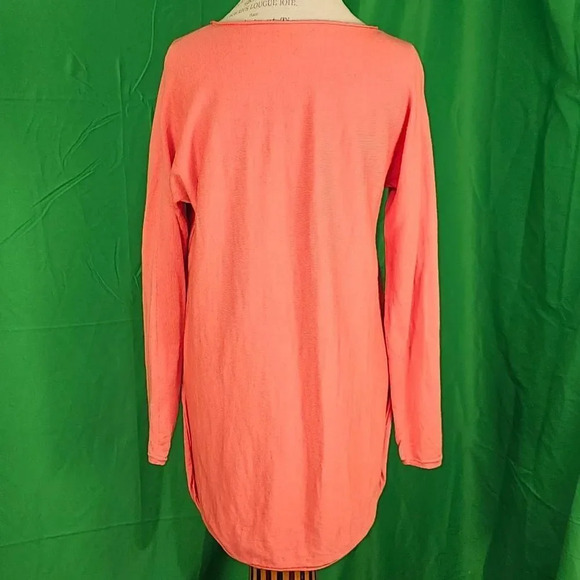 Eileen Fisher Womens Coral Merino Wool Tunic Sweater‎ Medium - Picture 2 of 5
